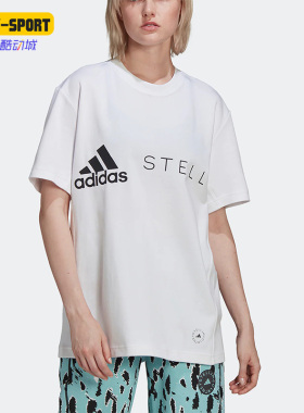 Adidas/阿迪达斯正品aSMC LOGO TEE女子休闲圆领短袖T恤衫HB7401