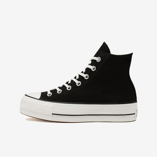 Converse匡威 经典百搭休闲女款高帮帆布鞋黑白松糕鞋 560845C