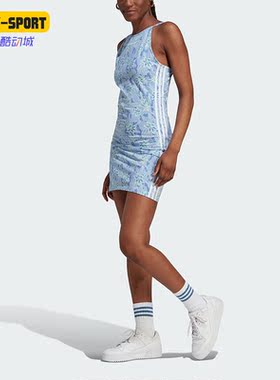 Adidas/阿迪达斯正品DRESS TIGHT女子运动露背连衣裙IU0648