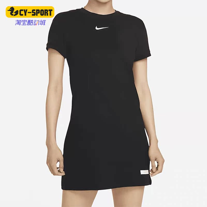 百搭透气连衣裙耐克夏女运动休闲