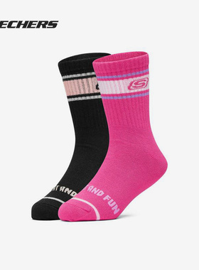 Skechers/斯凯奇正品春季新款儿童休闲中筒运动袜 L221K074