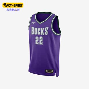 Nike/耐克正品DRI-FIT 男子密尔沃基雄鹿队球衣DO9450-506