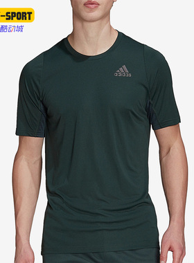 Adidas/阿迪达斯正品Rn Icn 3B T 男子跑步透气运动短袖T恤HJ7237