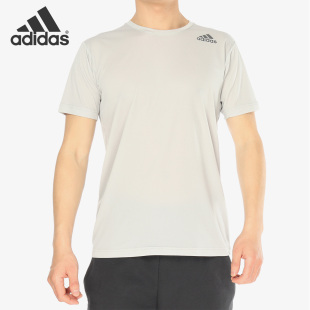 新款 Adidas 夏季 T恤CZ9043 阿迪达斯正品 男子Free圆领运动透气短袖