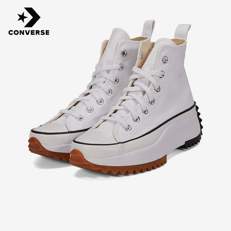 Converse匡威正品新款男女同款休闲厚底高帮时尚帆布板鞋166799C