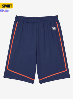Skechers/斯凯奇正品夏季新款篮球中大童运动休闲短裤P222B059