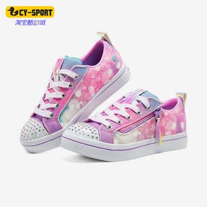 斯凯奇正品女童春舒适运动冰灯鞋