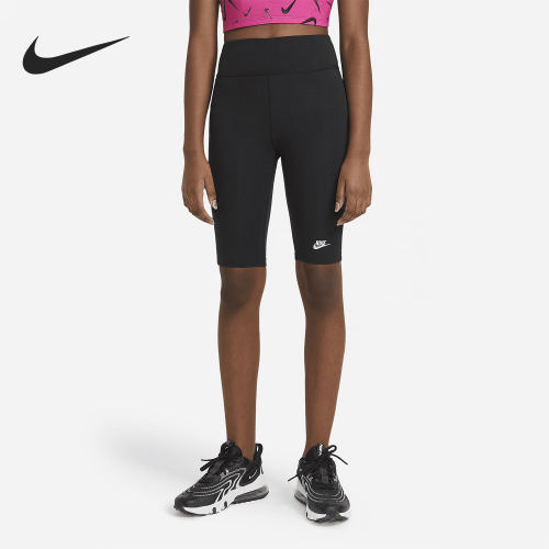 Nike/耐克正品 SPORTSWEAR  单车运动休闲女大童短裤 DA1243-010