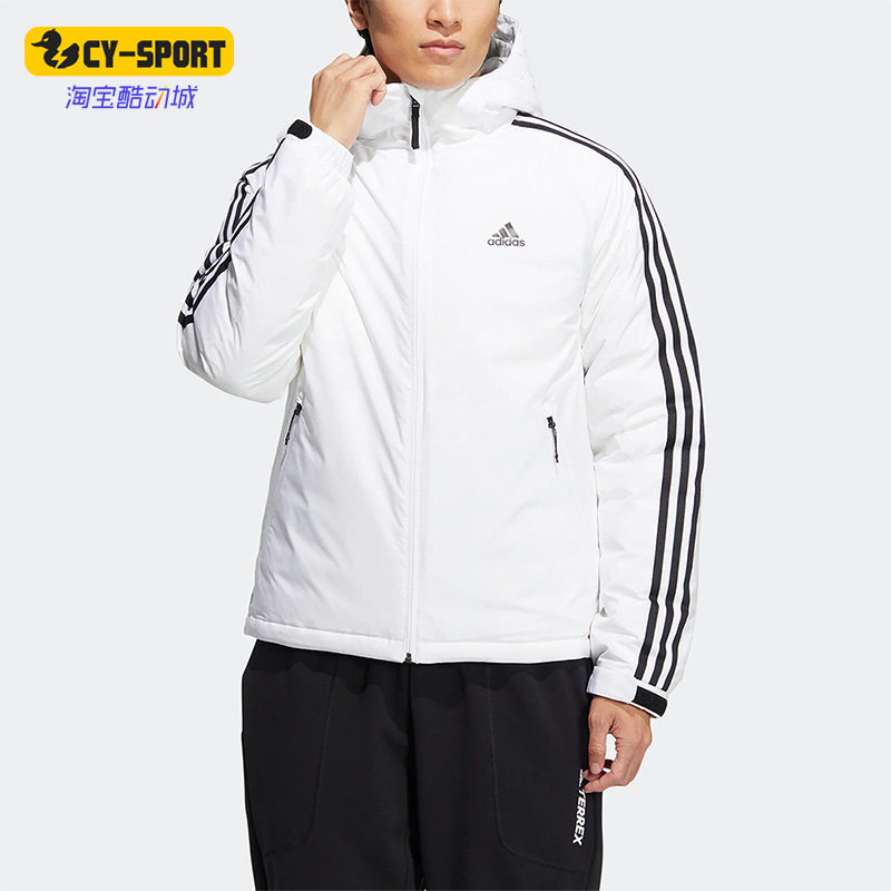 阿迪达斯正品男子连帽舒适羽绒服