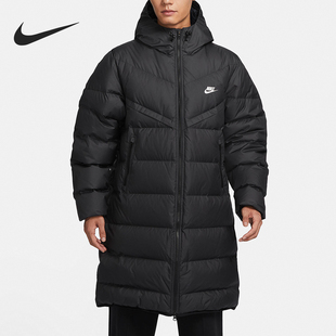 Nike/耐克新款男子中长款保暖连帽羽绒服外套FB8180-010
