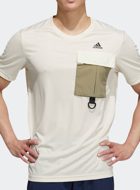Adidas/阿迪达斯正品夏新款运动休闲男子圆领短袖T恤 H13780