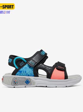 Skechers/斯凯奇正品儿童款透气魔术贴沙滩休闲凉鞋402264L-BKMT
