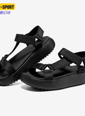 Skechers/斯凯奇正品夏季女子休闲透气轻便厚底凉鞋113746-BBK
