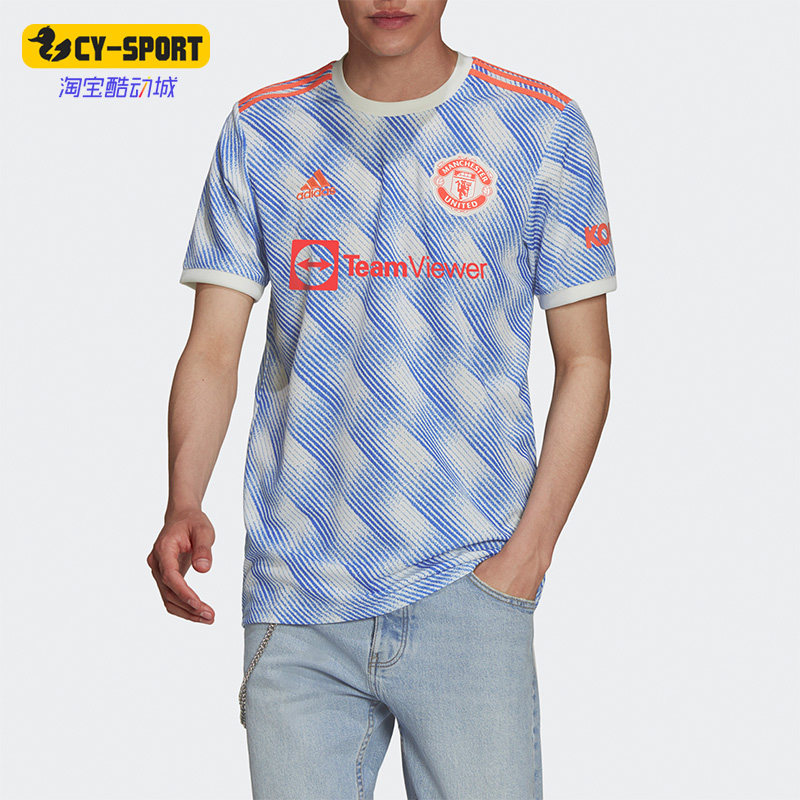 Adidas/阿迪达斯正品休闲男子时尚潮流运动足球短袖T恤衫 GM4621