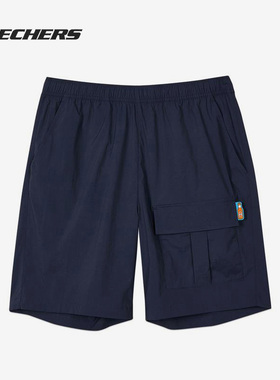 Skechers/斯凯奇正品夏季新款男子休闲透气运动短裤 L221M121