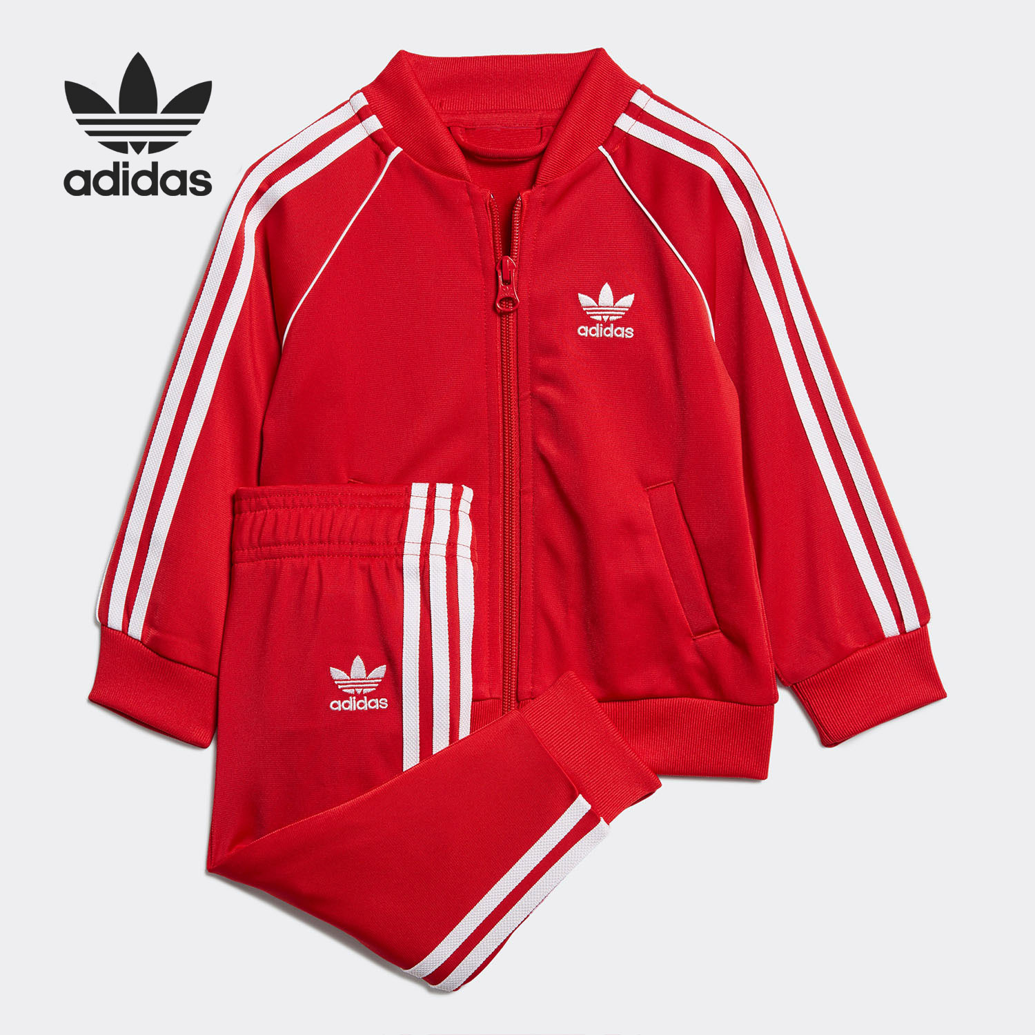 Adidas/阿迪达斯正品新款三叶草 男女婴童休闲运动套装EI9855