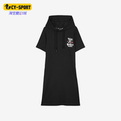 女子运动休闲连帽短袖 新款 连衣裙L122W154 夏季 Skechers斯凯奇正品