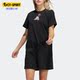 阿迪达斯正品 T恤连衣裙 夏季 女子时尚 Adidas 短袖 新款 长款 H57414