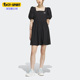 女子运动灯笼袖 三叶草夏季 连衣裙IP1771 阿迪达斯正品 Adidas