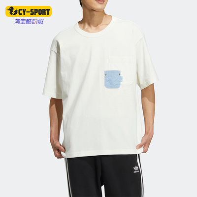 短袖T恤阿迪三叶草正品男子夏季