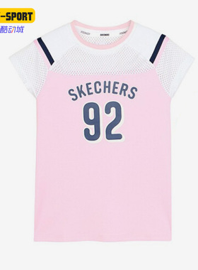 Skechers/斯凯奇正品夏季针织柔软印花小童连衣裙 L222G073