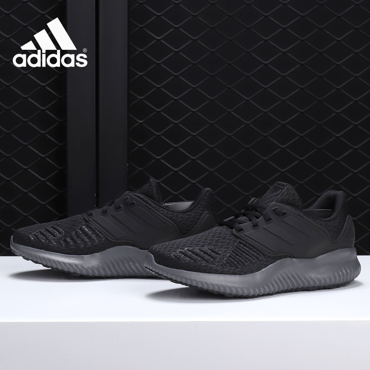 Adidas/阿迪达斯正品 alphabounce 黑武士忍者女运动跑步鞋AQ0555