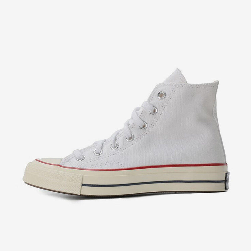Converse匡威正品新款 男女三星标1970S白色高帮帆布鞋162056C