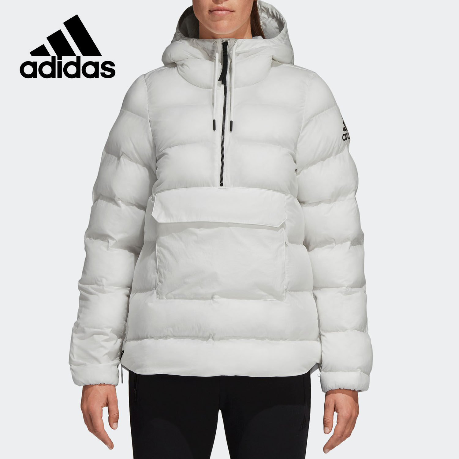 Adidas/阿迪达斯正品 女子冬连帽外套 运动保暖棉衣棉服 CY8643