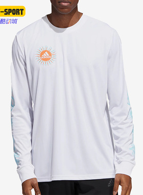 Adidas/阿迪达斯正品M BTN G LS T男子跑步运动休闲长袖T恤HA4306