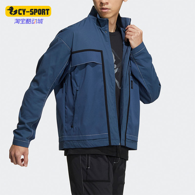 阿迪达斯男子牛仔运动夹克外套