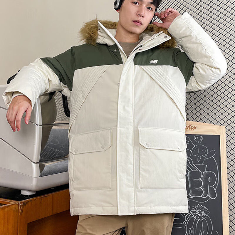 New Balance/NB正品冬季男士运动保暖连帽羽绒服外套AMJ34323-CIC