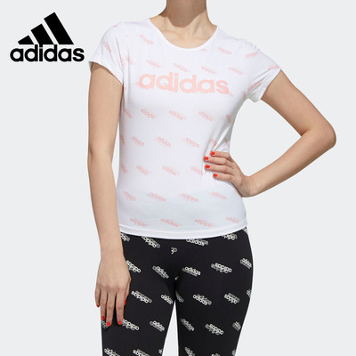 阿迪达斯女子运动休闲短袖T恤