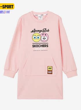 Skechers/斯凯奇正品新款儿童运动海绵宝宝连衣裙 L122G041