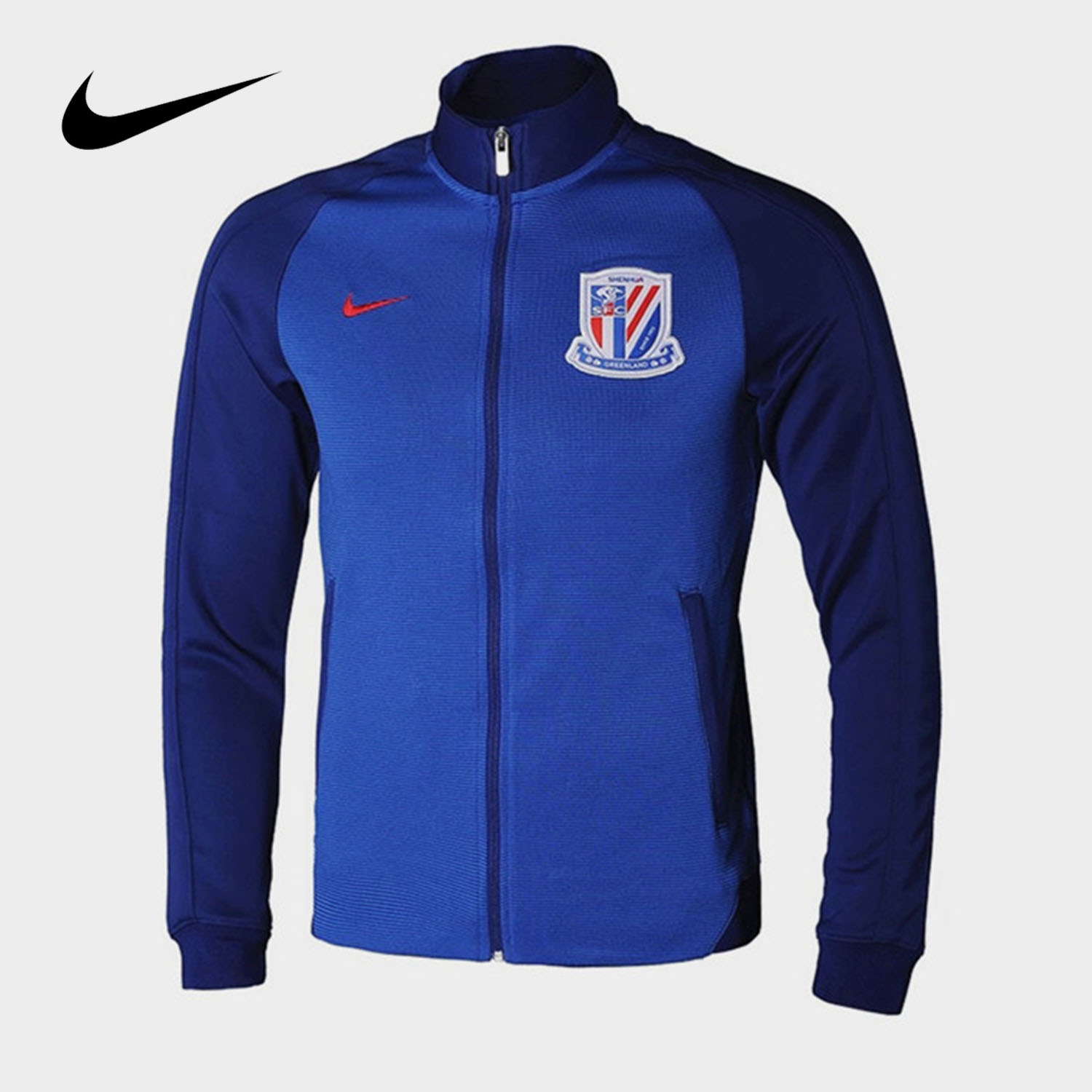 Nike中超申花足球夹克外套出场服