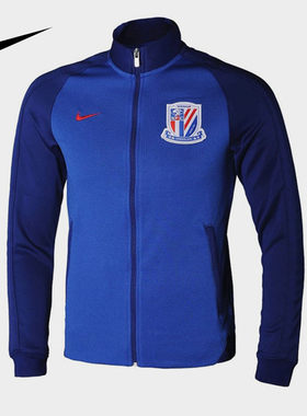 Nike中超申花足球夹克外套出场服