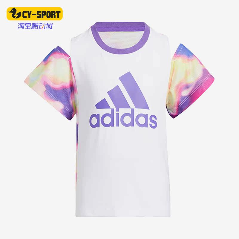 阿迪达斯正品小童夏休闲短袖T恤