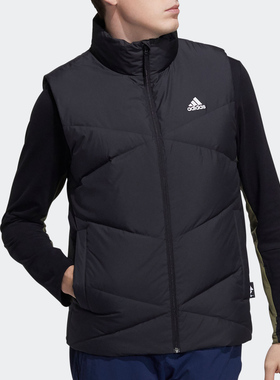 Adidas/阿迪达斯正品休闲男子潮流运动保暖羽绒马甲 H20779