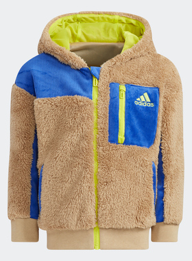 Adidas/阿迪达斯正品秋季新款小童毛绒保暖外套H40340