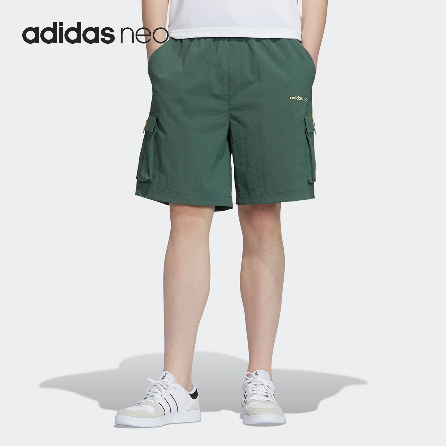 Adidas/阿迪达斯正品潮流夏季新款运动休闲男子系带短裤 H45166