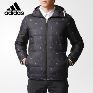 款 Adidas 阿迪达斯正品 男子冬季 双面高尔夫保暖羽绒服BC7109