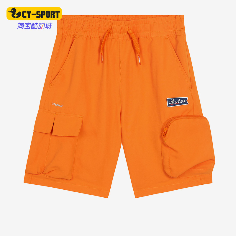 斯凯奇正品大童透气休闲梭织短裤