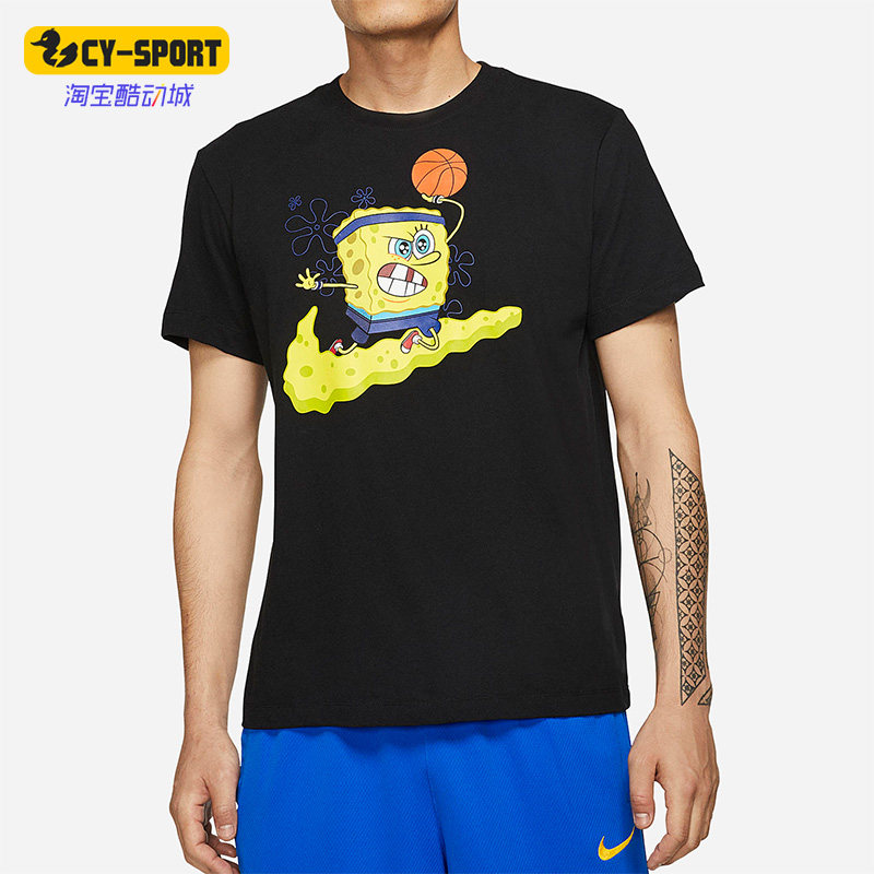 Nike/耐克正品Kyrie SpongeBob男子卡通印花短袖CD0949-010