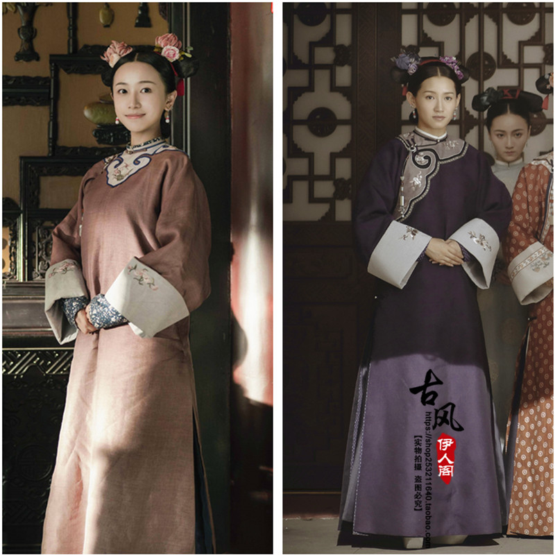 延禧攻略明玉尔晴同款古装清朝宫廷丫鬟大宫女旗装影楼写真演出服