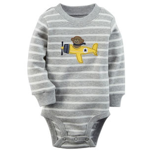 亏本清仓不卖了 卡特carters三角哈衣男童宝宝新生婴儿长袖包屁衣