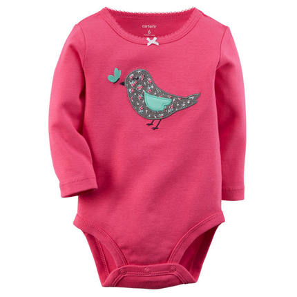 亏本清仓不卖了 卡特carters三角哈衣女童宝宝新生婴儿长袖包屁衣