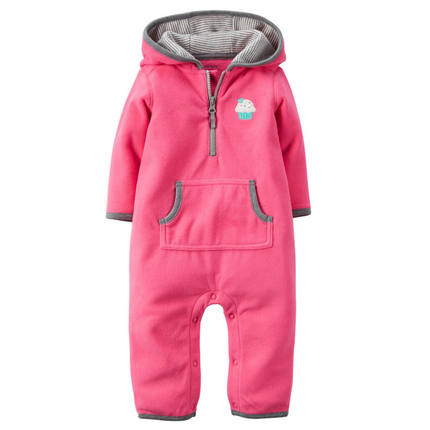 亏本清仓不卖了 美国卡特女童宝宝carters连体哈衣摇粒绒爬服婴儿