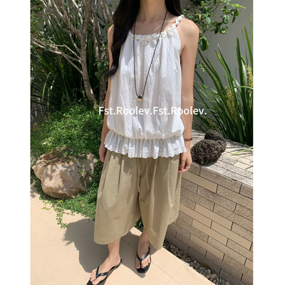 FST夏季新款蕾丝拼接吊带背心
