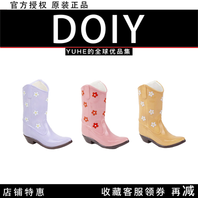 【官方授权】西班牙DOIY西部牛仔靴花瓶靴子雨靴摆件礼物饰品潮流