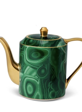 【官方授权】法国 L'OBJET Malachite孔雀石茶壶甜点盘居家餐具礼