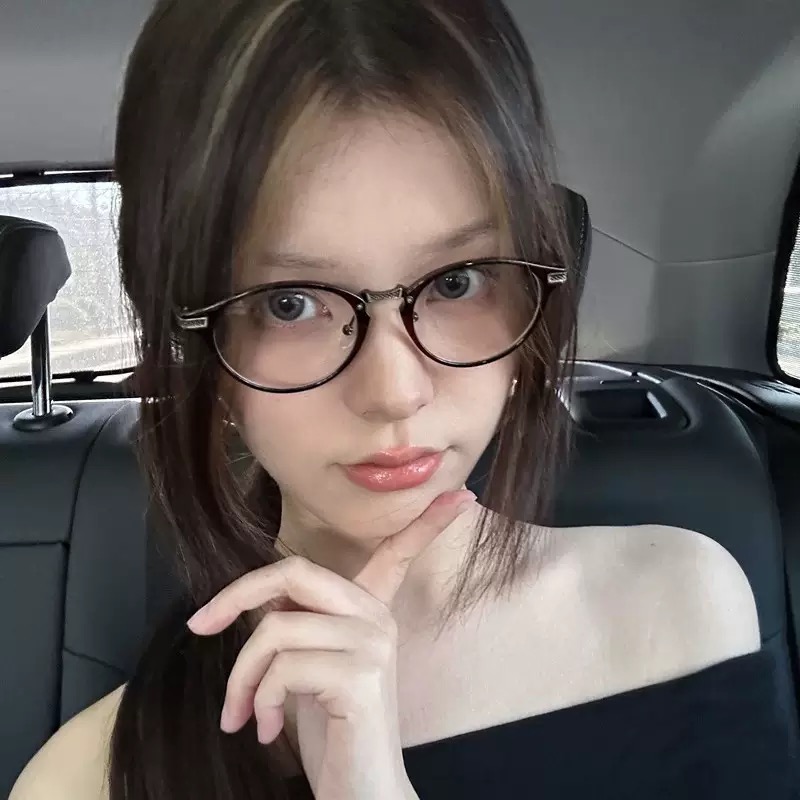 冷茶色眼镜女近视可配有度数方圆脸素颜神器大脸显脸小眼睛框镜架